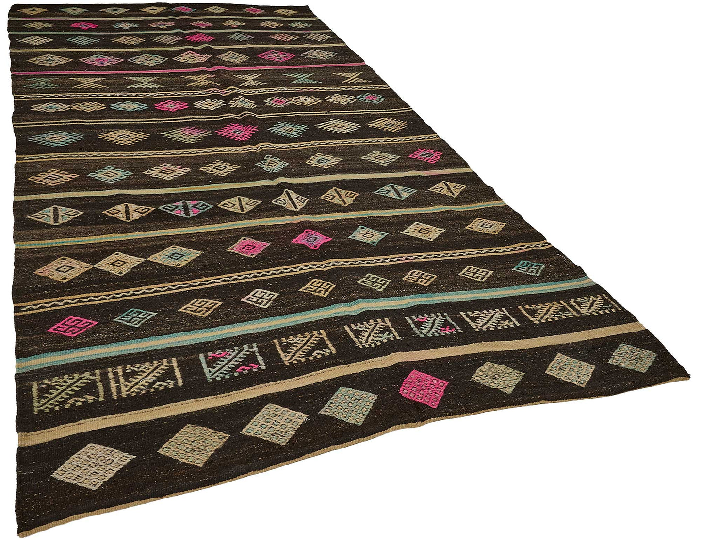 6x12 Vintage Turkish Goat Hair Kilim Rug - 51240