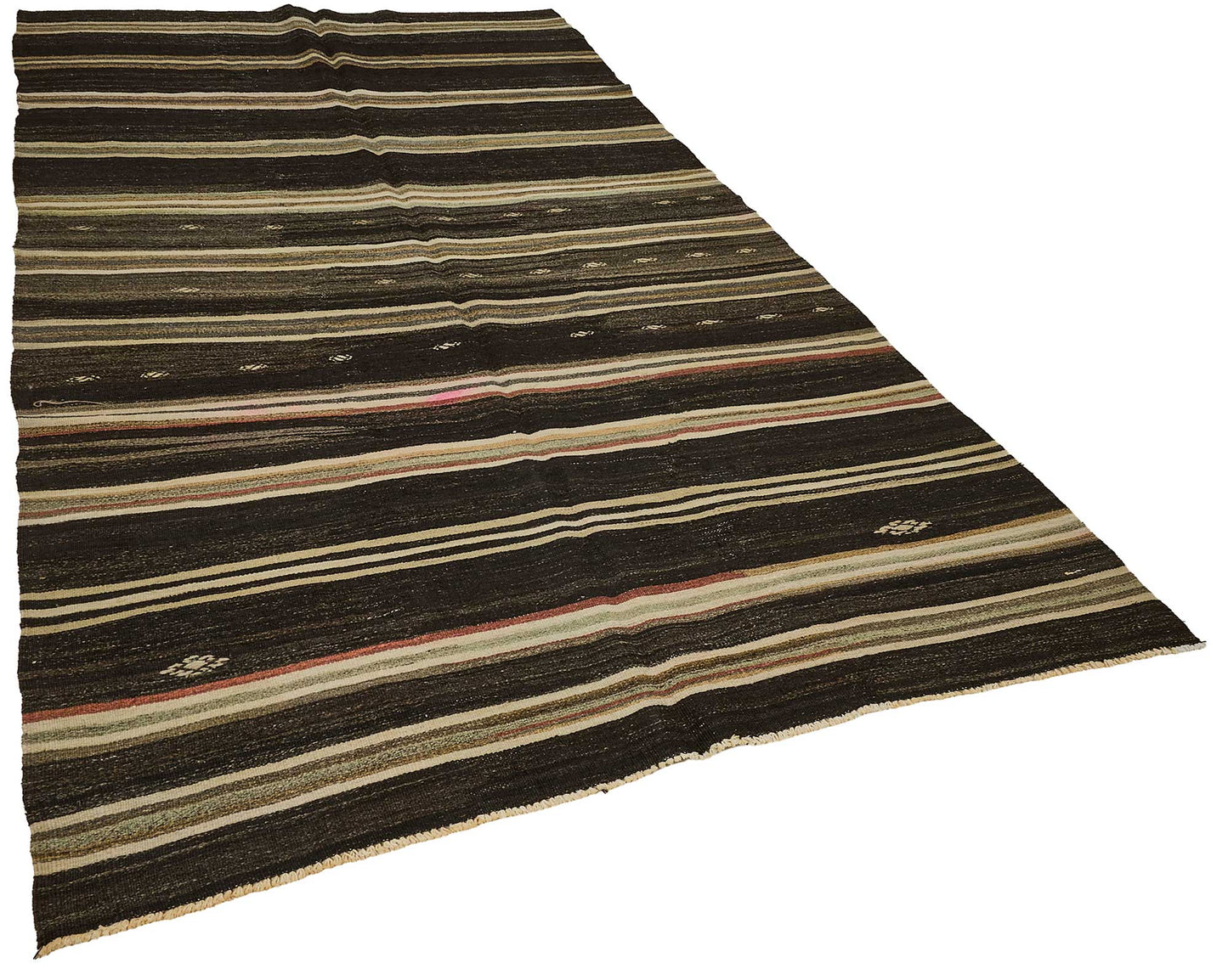 6x11 Vintage Turkish Goat Hair Kilim Rug - 51241