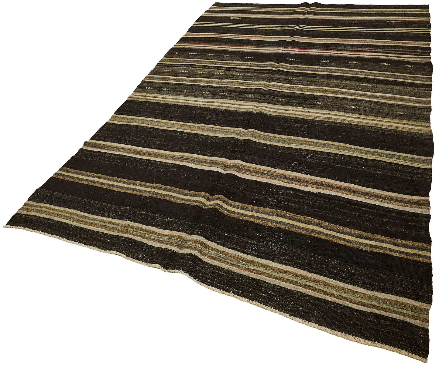 6x11 Vintage Turkish Goat Hair Kilim Rug - 51241