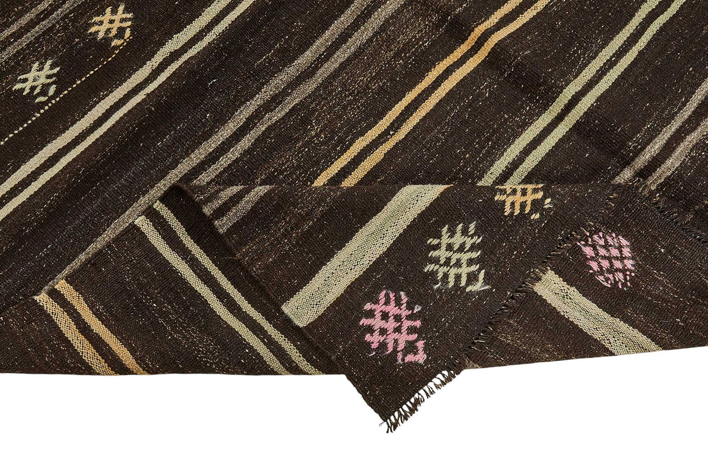 7x11 Vintage Turkish Goat Hair Kilim Rug - 51244