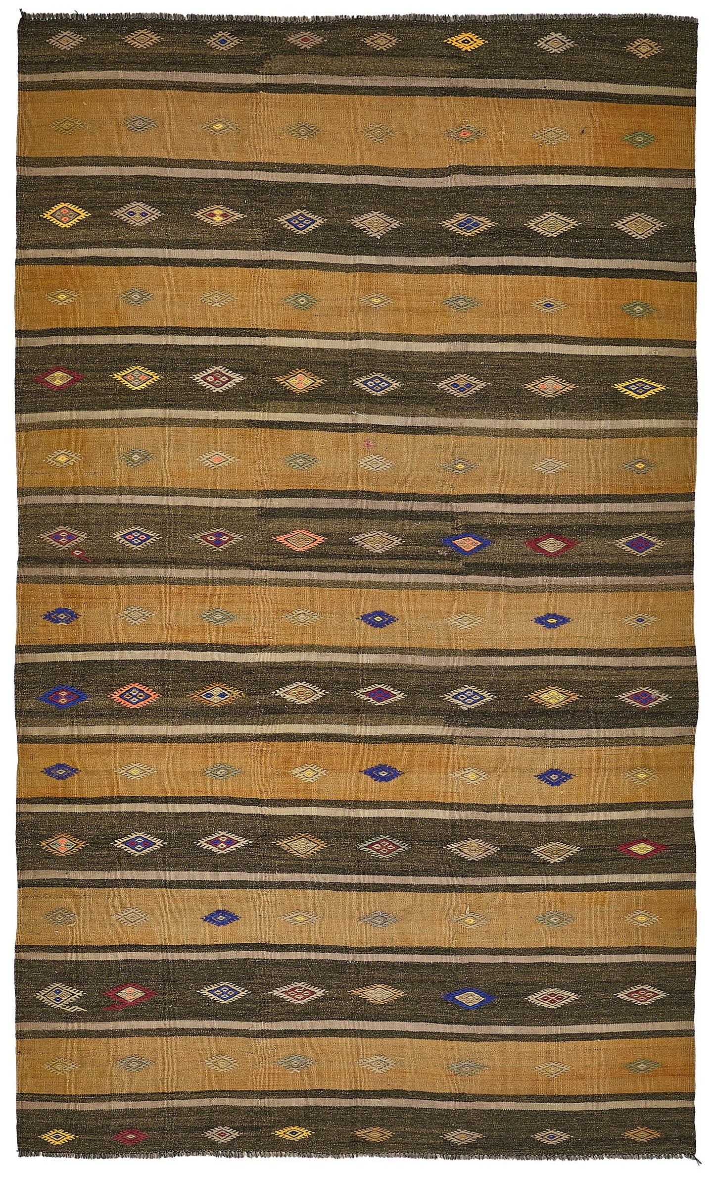 5x9 Vintage Turkish Goat Hair Kilim Rug - 51249