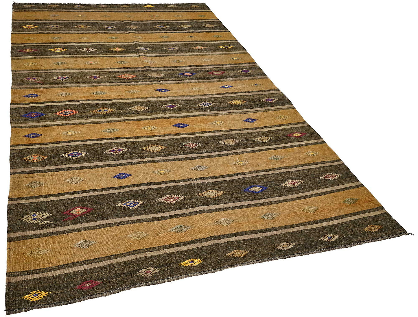 5x9 Vintage Turkish Goat Hair Kilim Rug - 51249