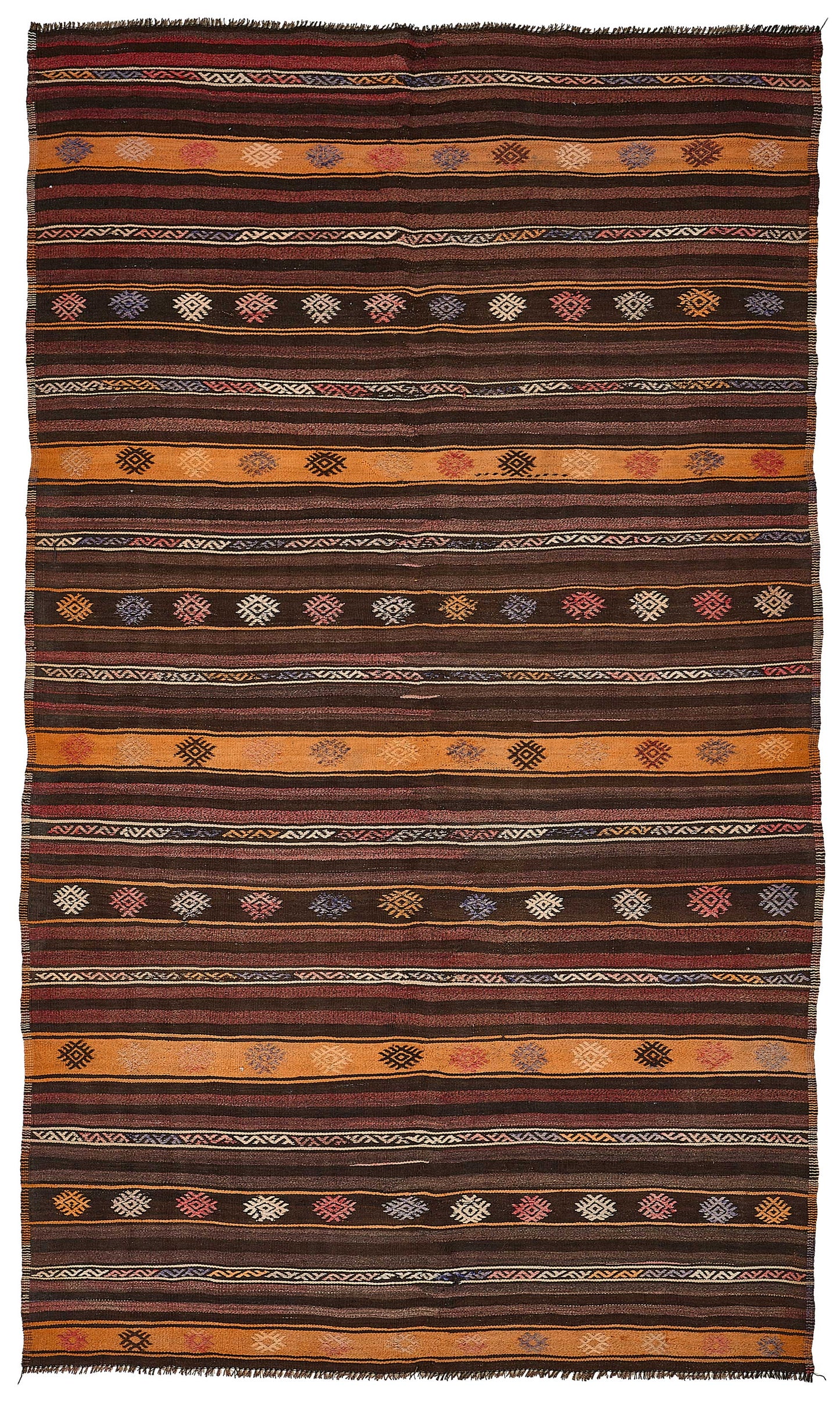 6x10 Vintage Turkish Goat Hair Kilim Rug - 51250