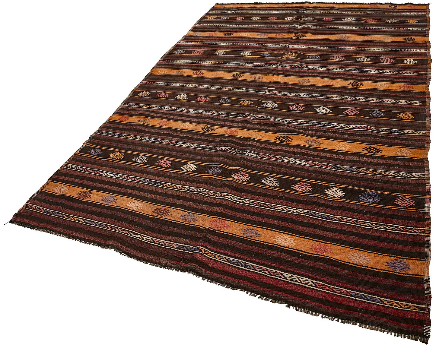 6x10 Vintage Turkish Goat Hair Kilim Rug - 51250