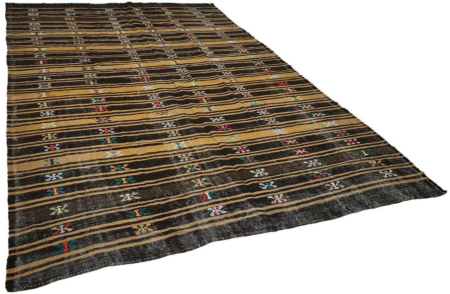 8x11 Vintage Turkish Goat Hair Kilim Rug - 51251