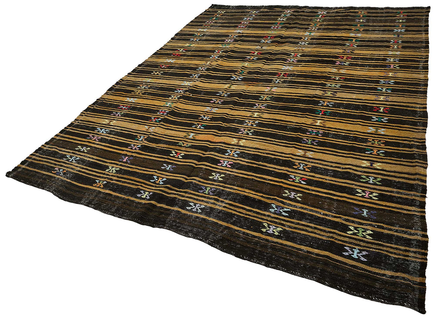 8x11 Vintage Turkish Goat Hair Kilim Rug - 51251