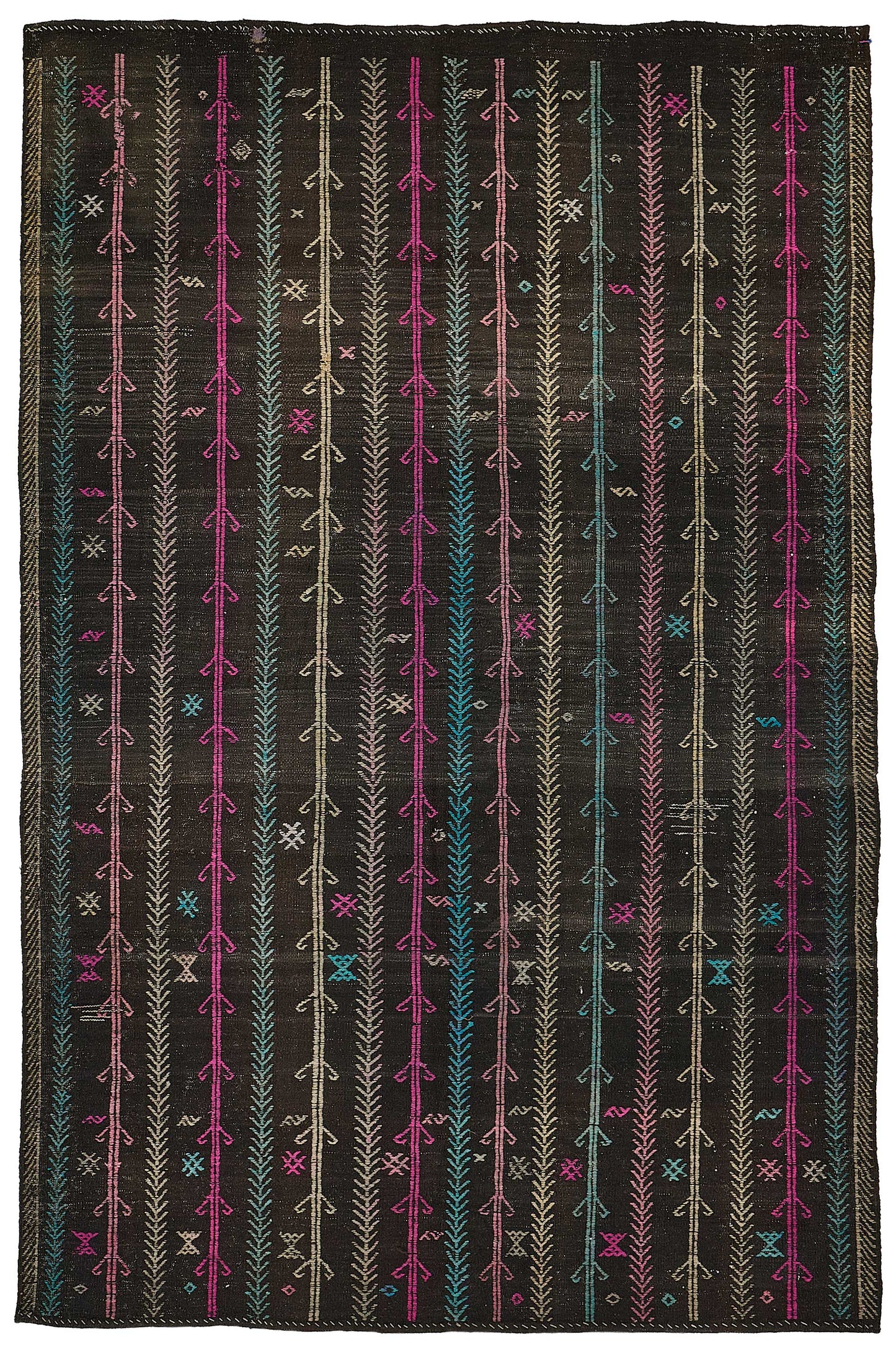 5x9 Vintage Turkish Goat Hair Kilim Rug - 51252