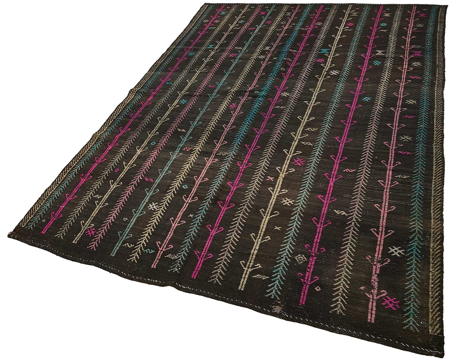 5x9 Vintage Turkish Goat Hair Kilim Rug - 51252