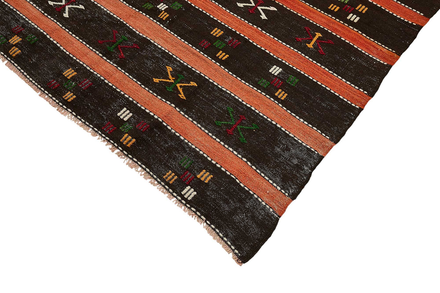 5x11 Vintage Turkish Goat Hair Kilim Rug - 51253