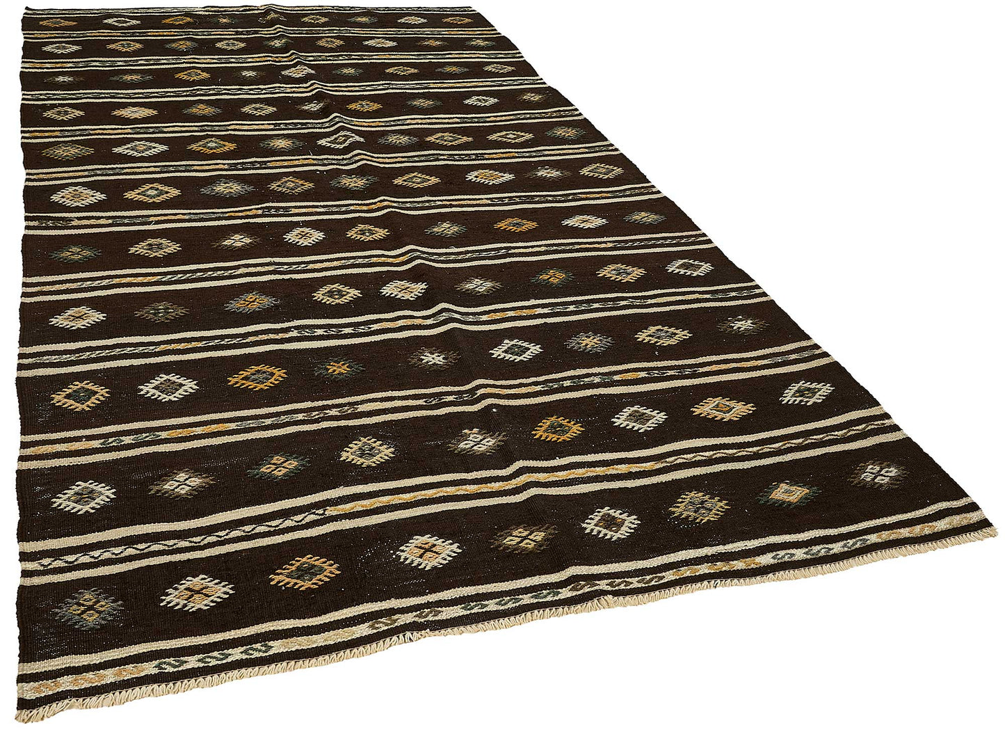 6x10 Vintage Turkish Goat Hair Kilim Rug - 51254