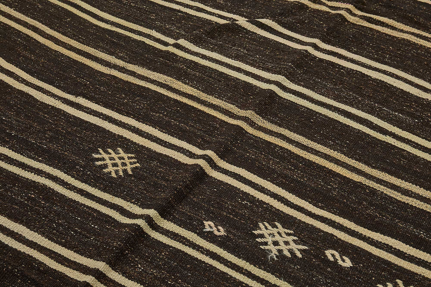 7x11 Vintage Turkish Goat Hair Kilim Rug - 51255