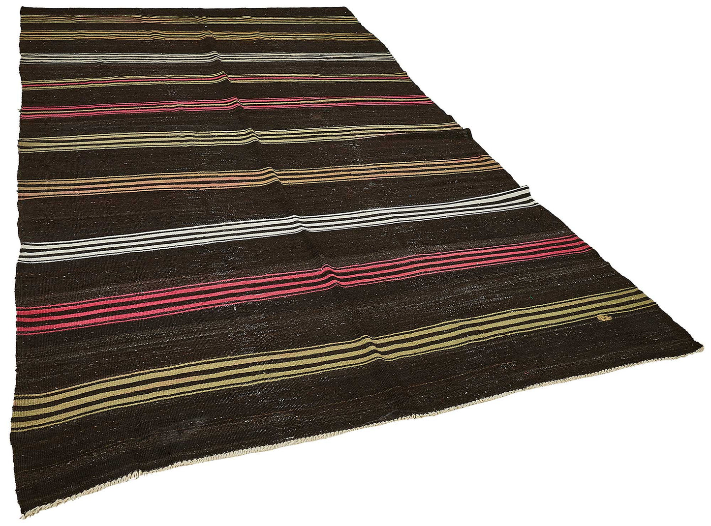 7x10 Vintage Turkish Goat Hair Kilim Rug - 51257