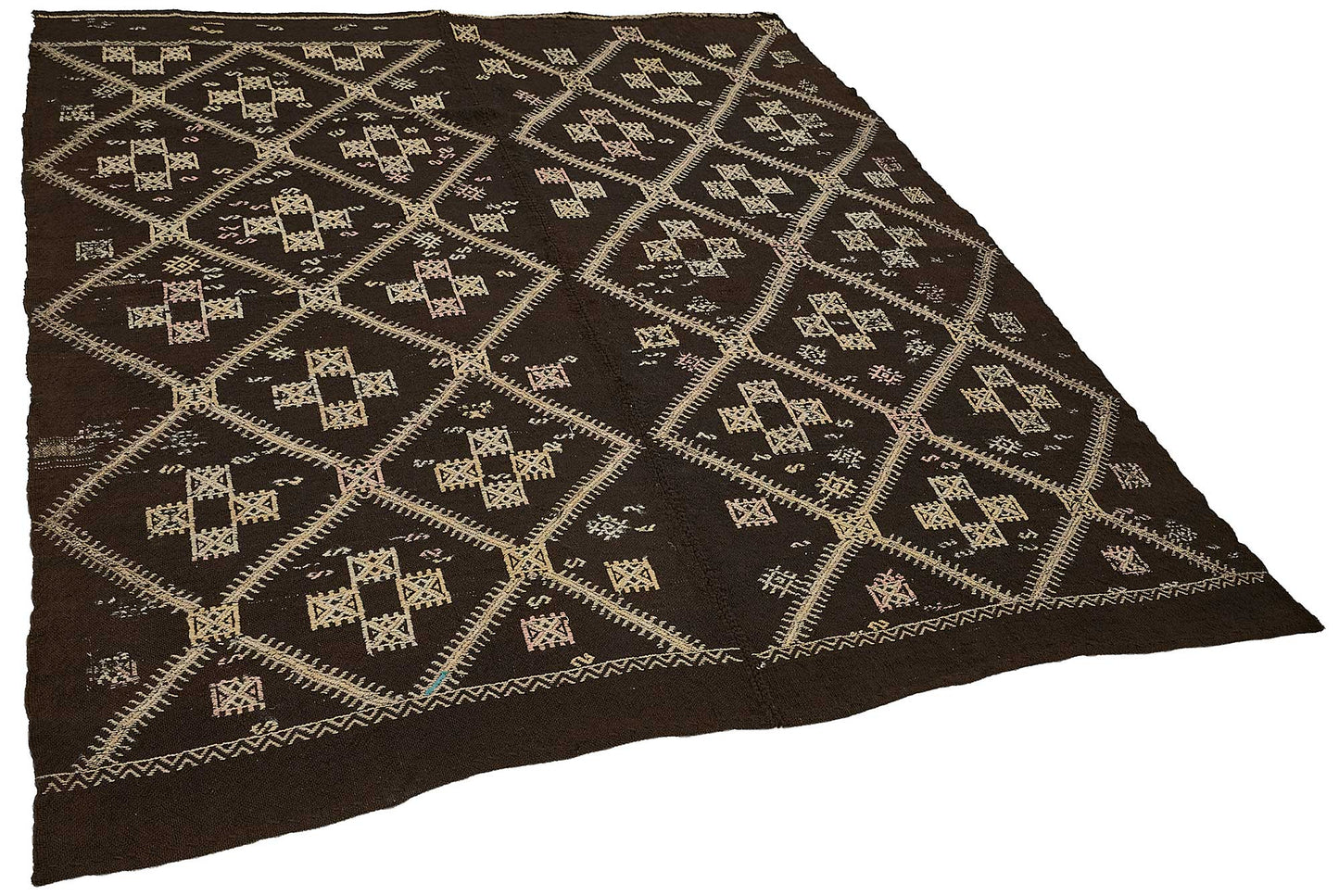 6x7 Vintage Turkish Goat Hair Kilim Rug - 51266