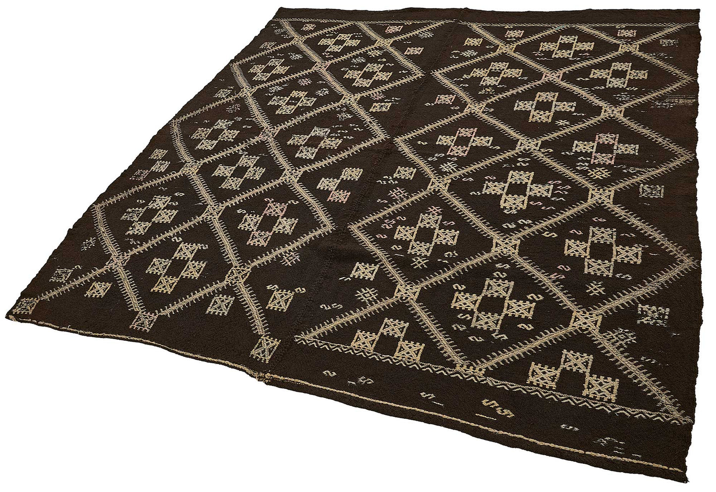 6x7 Vintage Turkish Goat Hair Kilim Rug - 51266