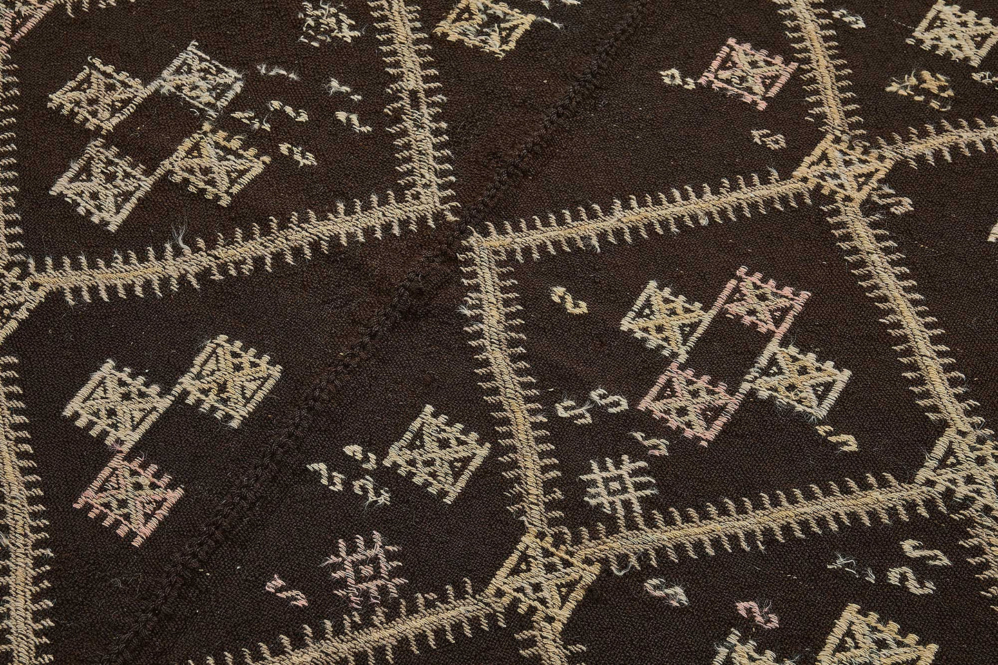 6x7 Vintage Turkish Goat Hair Kilim Rug - 51266