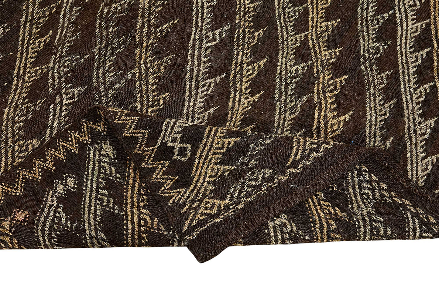 5x13 Vintage Turkish Goat Hair Kilim Rug - 51270
