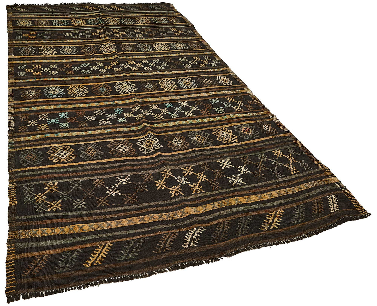 6x11 Vintage Turkish Goat Hair Kilim Rug - 51272