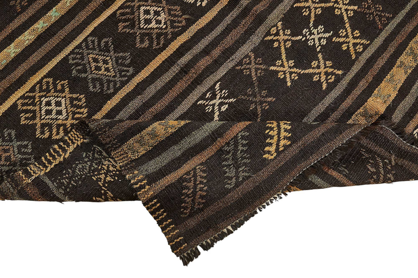 6x11 Vintage Turkish Goat Hair Kilim Rug - 51272