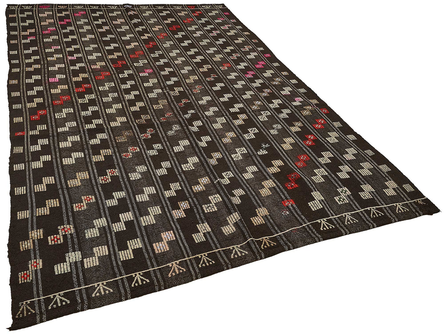 6x9 Vintage Turkish Goat Hair Kilim Rug - 51274