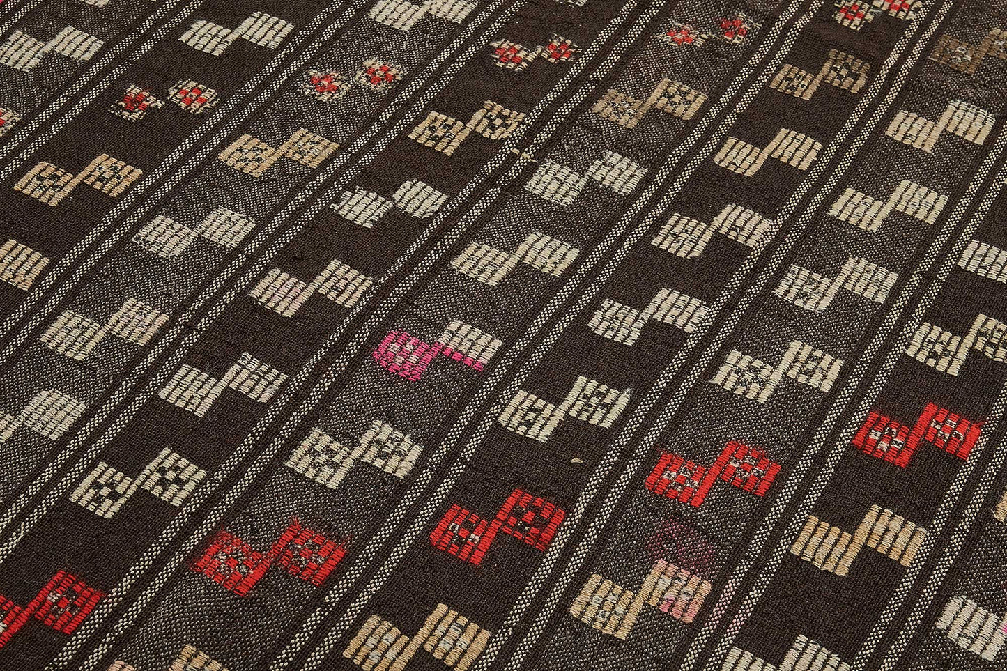 6x9 Vintage Turkish Goat Hair Kilim Rug - 51274