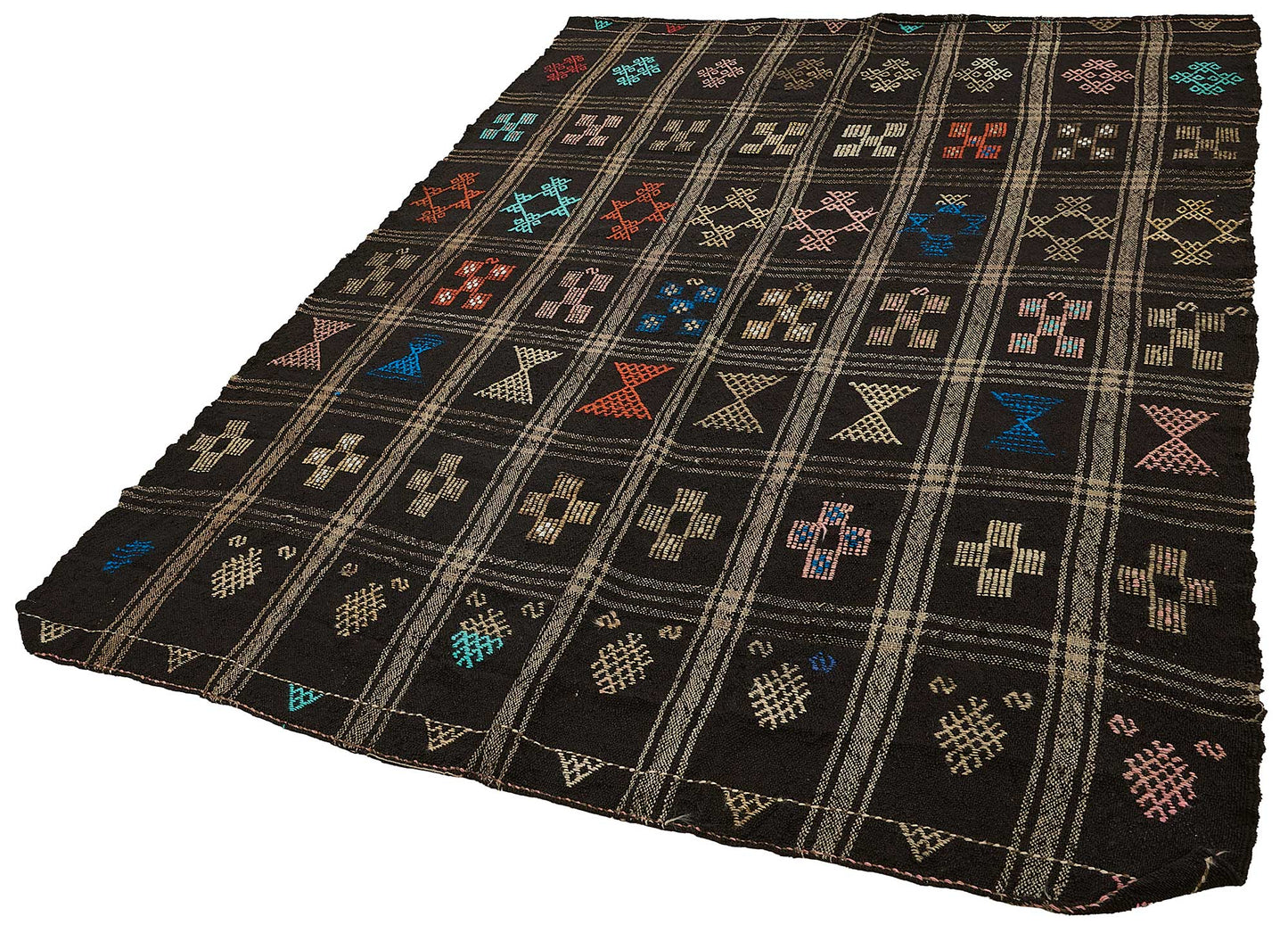 6x10 Vintage Turkish Goat Hair Kilim Rug - 51276