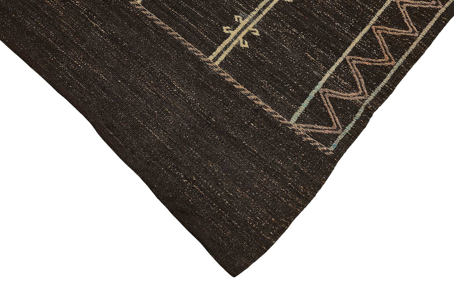 7x9 Vintage Turkish Goat Hair Kilim Rug - 51277