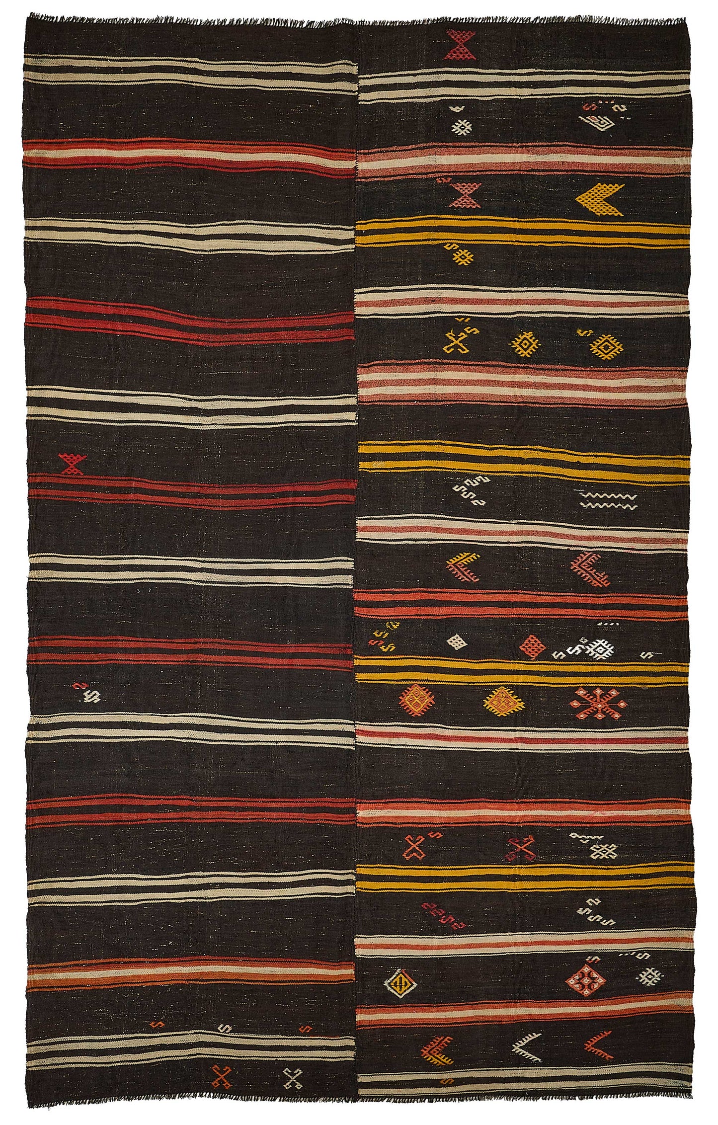 7x12 Vintage Turkish Goat Hair Kilim Rug - 51279