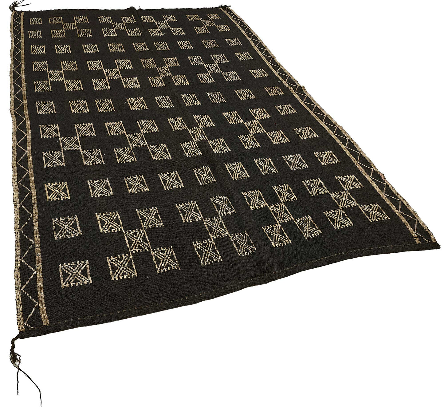 6x8 Vintage Turkish Goat Hair Kilim Rug - 51280