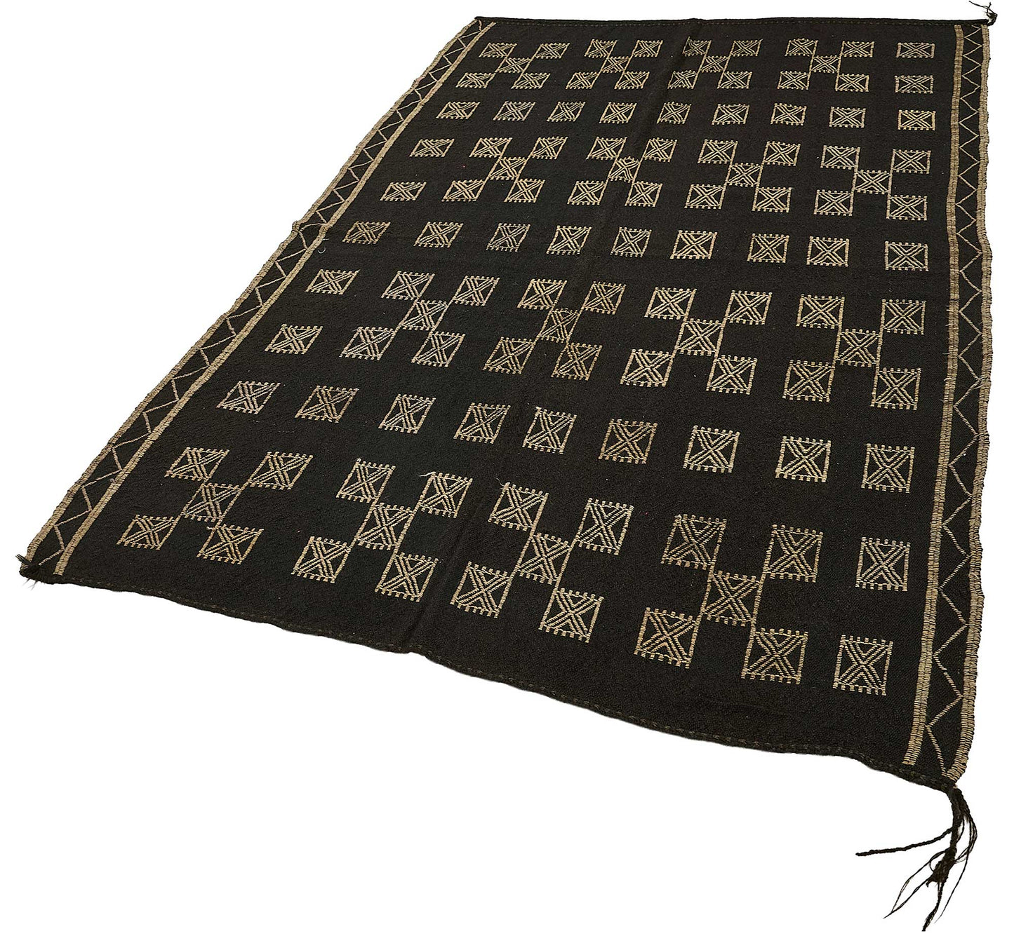 6x8 Vintage Turkish Goat Hair Kilim Rug - 51280