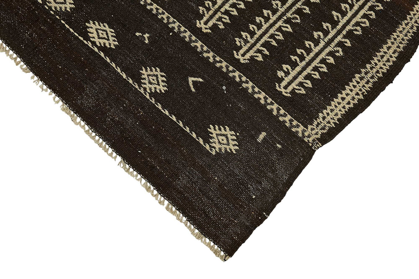 7x9 Vintage Turkish Goat Hair Kilim Rug - 51283