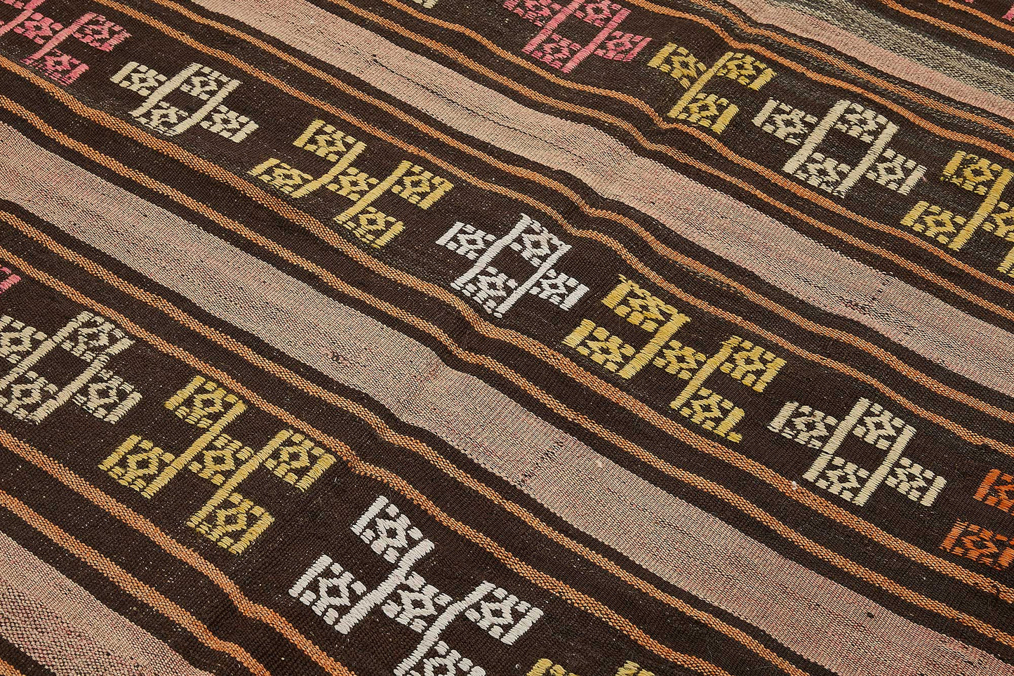 6x9 Vintage Turkish Goat Hair Kilim Rug - 51286