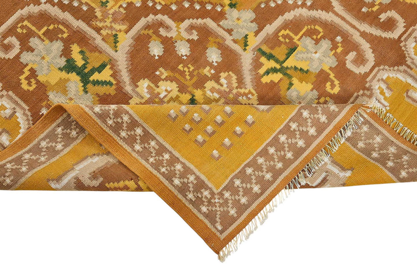 6x10 Yellow Vintage Moldovan Kilim Rug - 51335
