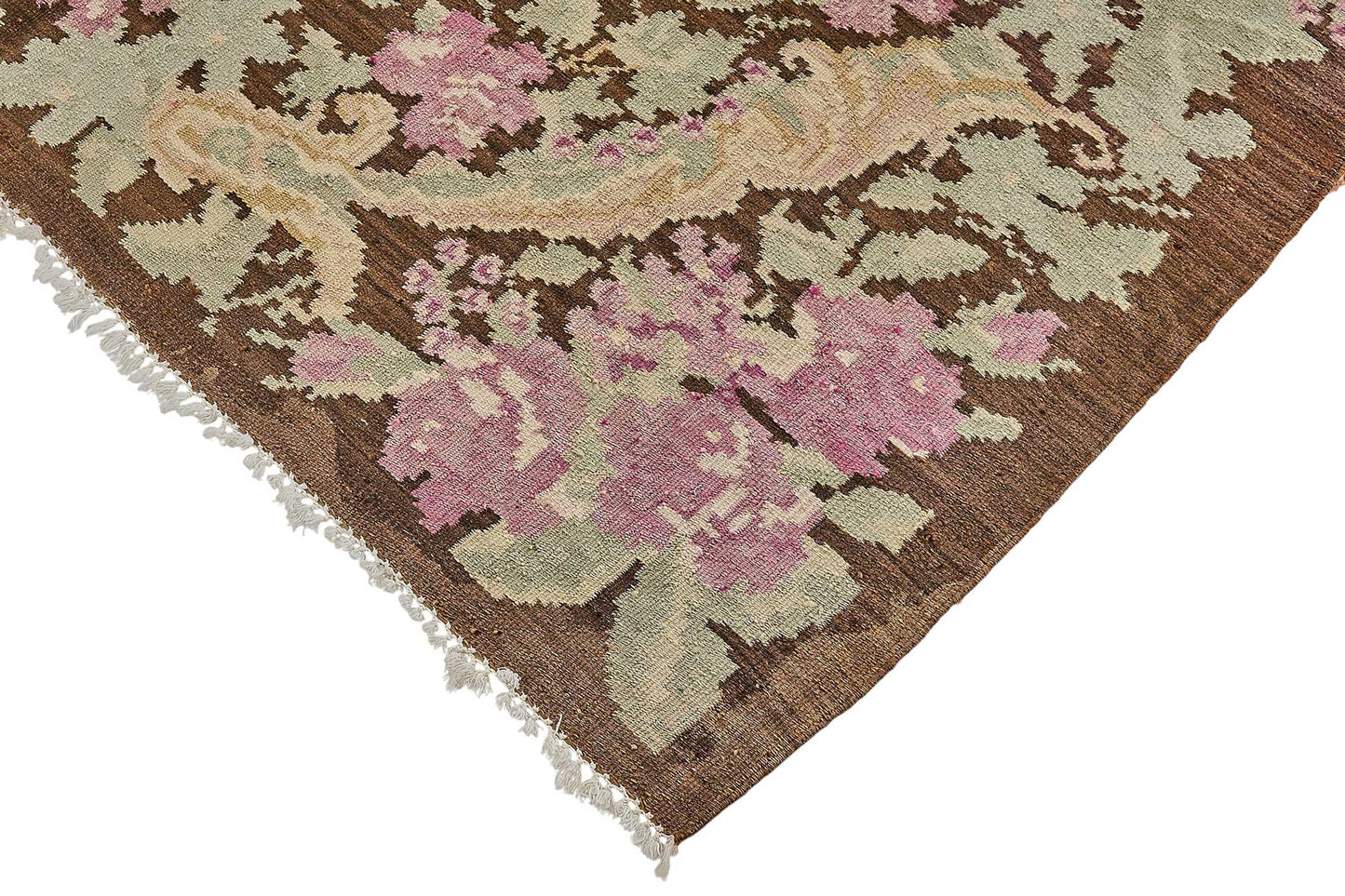 6x8 Brown Vintage Moldovan Kilim Rug - 51337