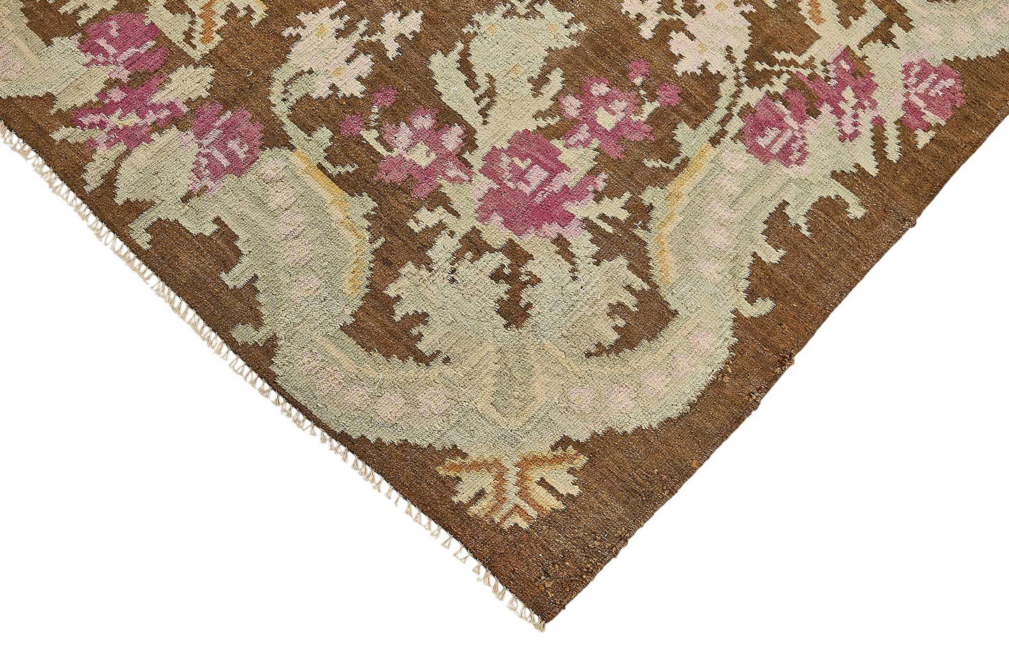 6x10 Brown Vintage Moldovan Kilim Rug - 51343