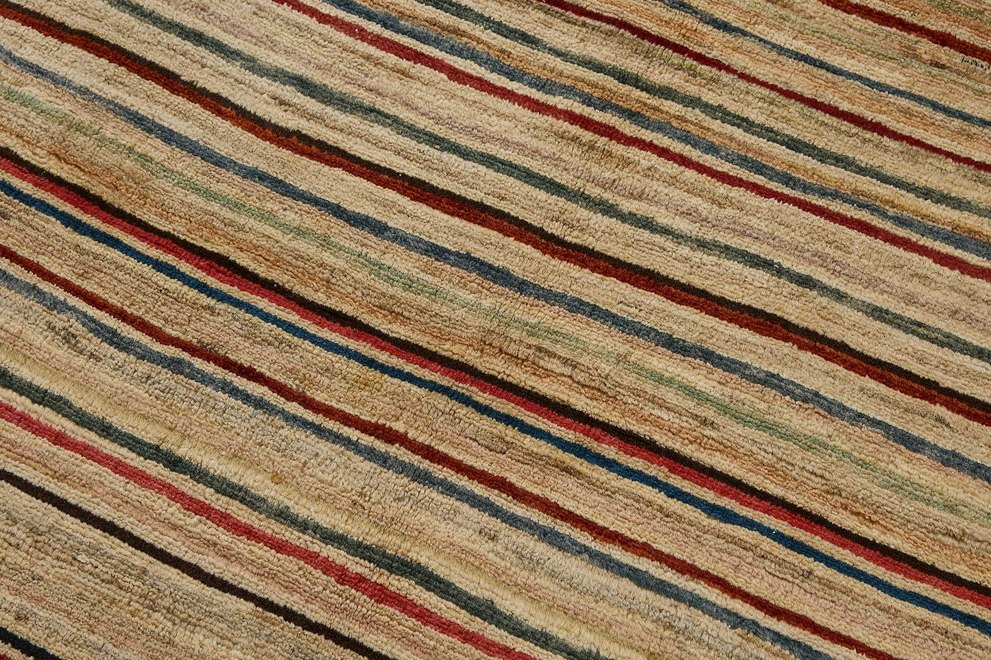 3x5 Beige Modern Striped Oushak Rug - 51387