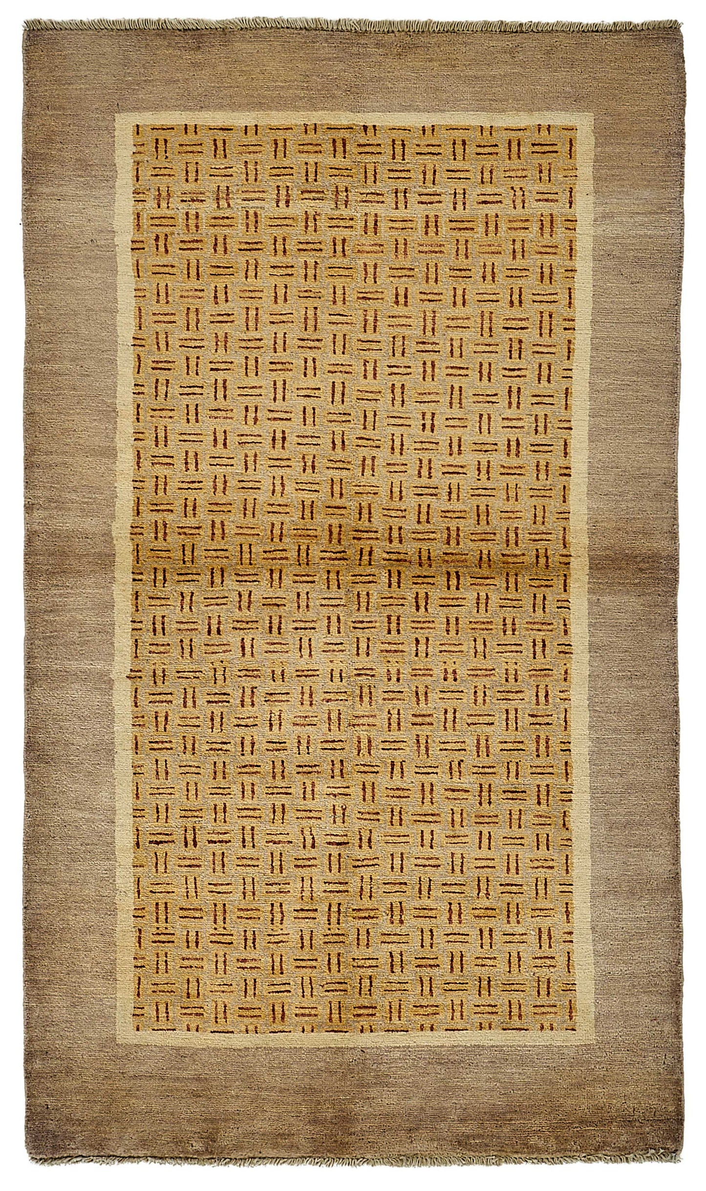 3x5 Brown Geometric Oushak Rug - 51392