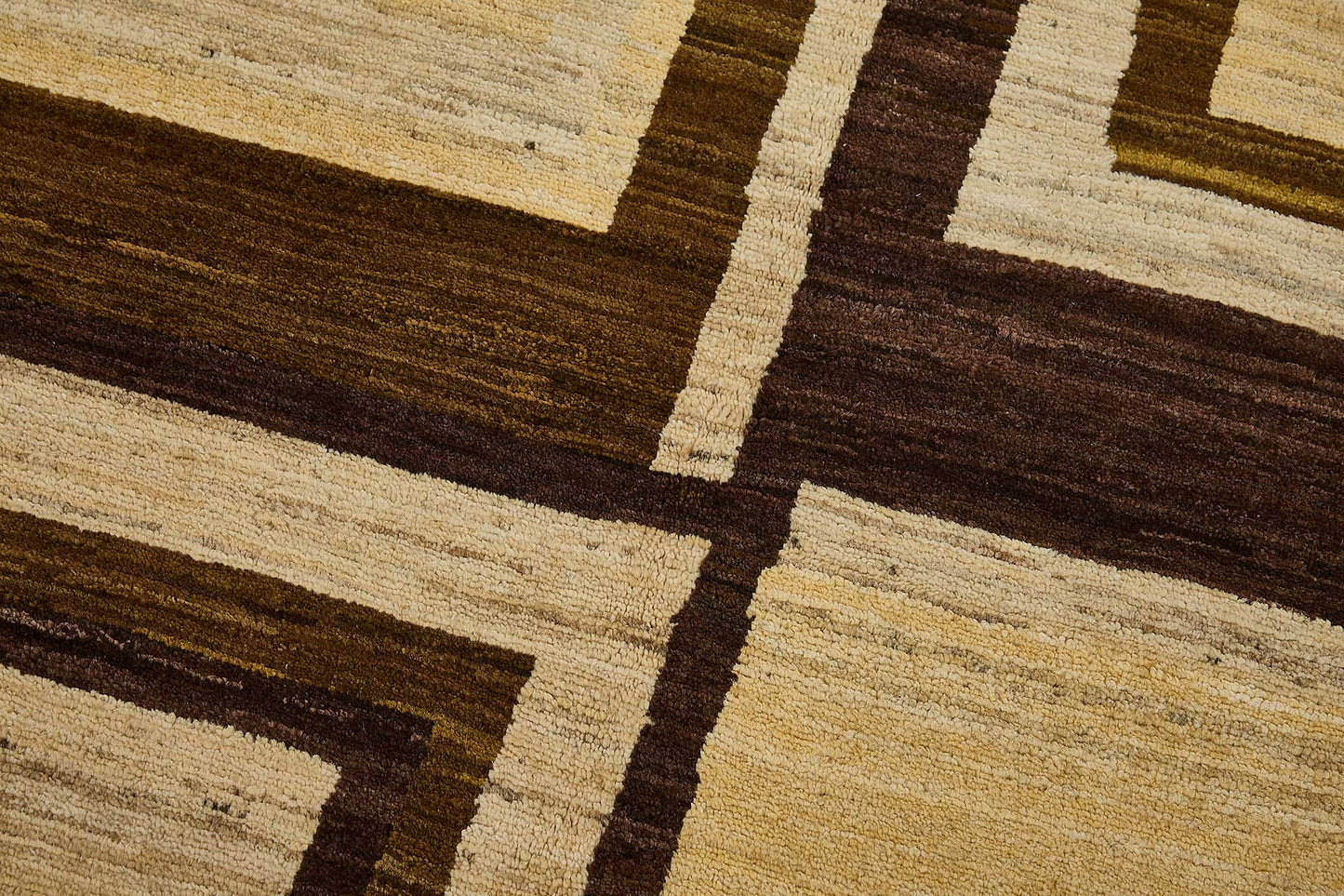3x5 Beige Contemporary Geometric Oushak Rug - 51395