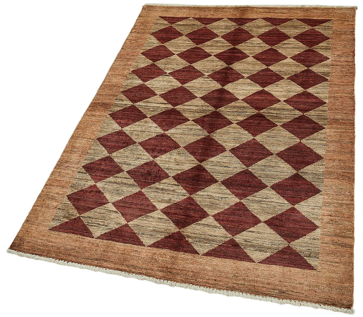 3x5 Beige Handmade Geometric Oushak Rug - 51397