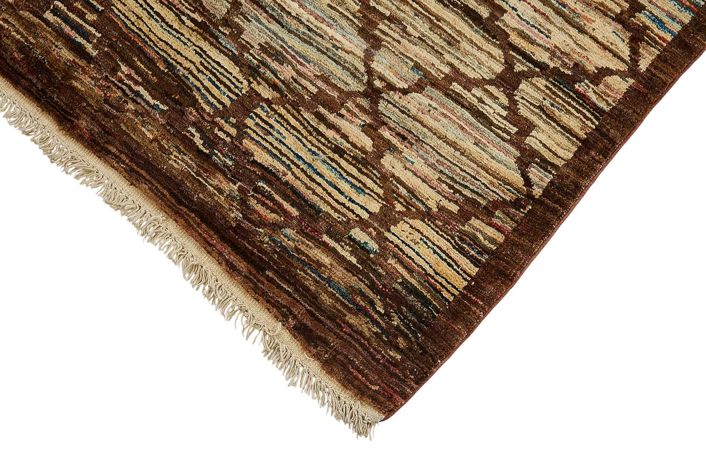 3x5 Beige Tribal Geometric Oushak Rug - 51400