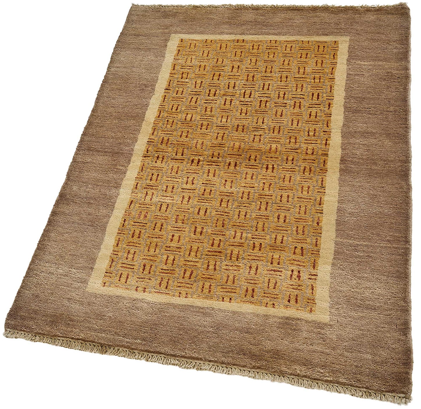 2x4 Beige Contemporary Geometric Oushak Rug - 51407