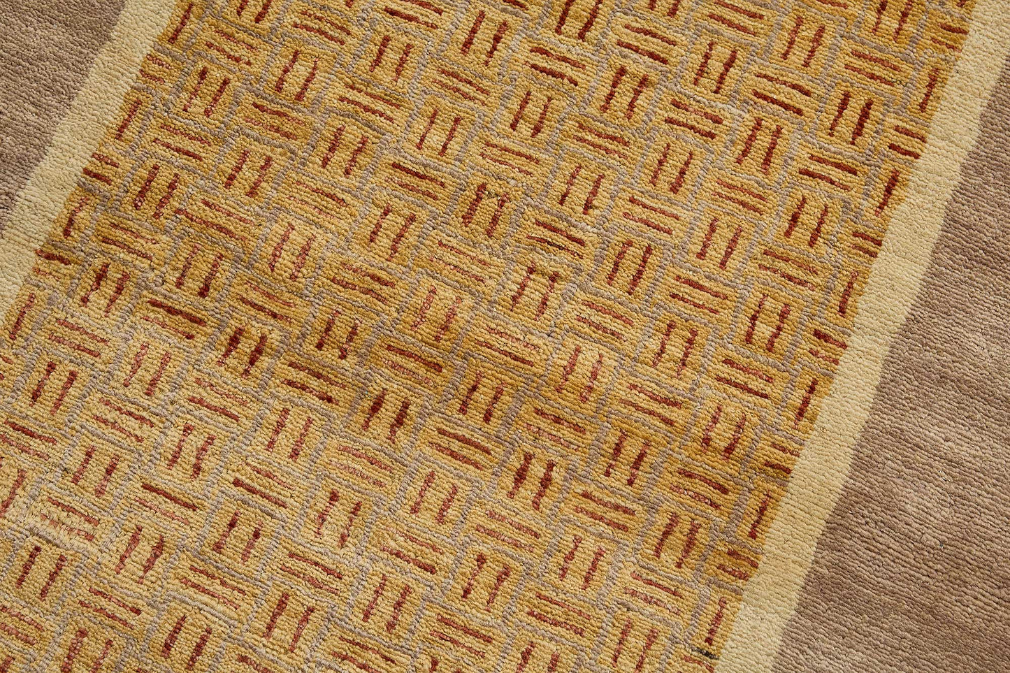 2x4 Beige Contemporary Geometric Oushak Rug - 51407