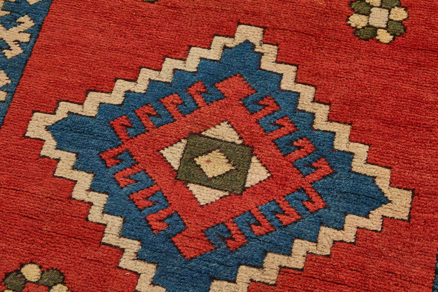 3x11 Red Traditional Medallion Oushak Rug - 51409