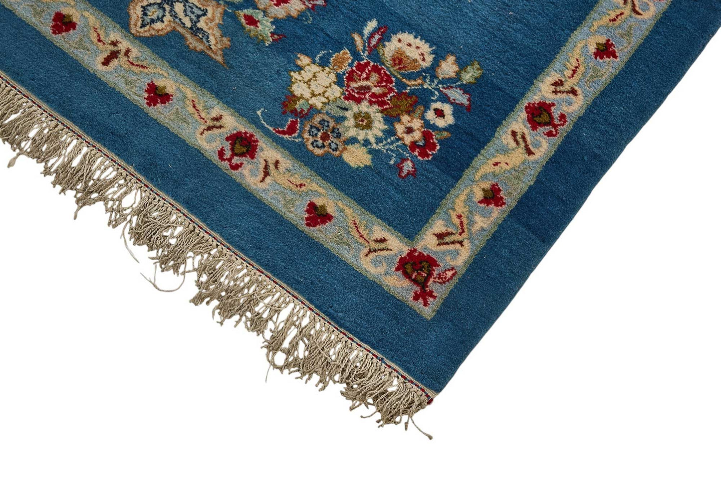 4x12 Blue Floral Medallion Oushak Rug - 51456