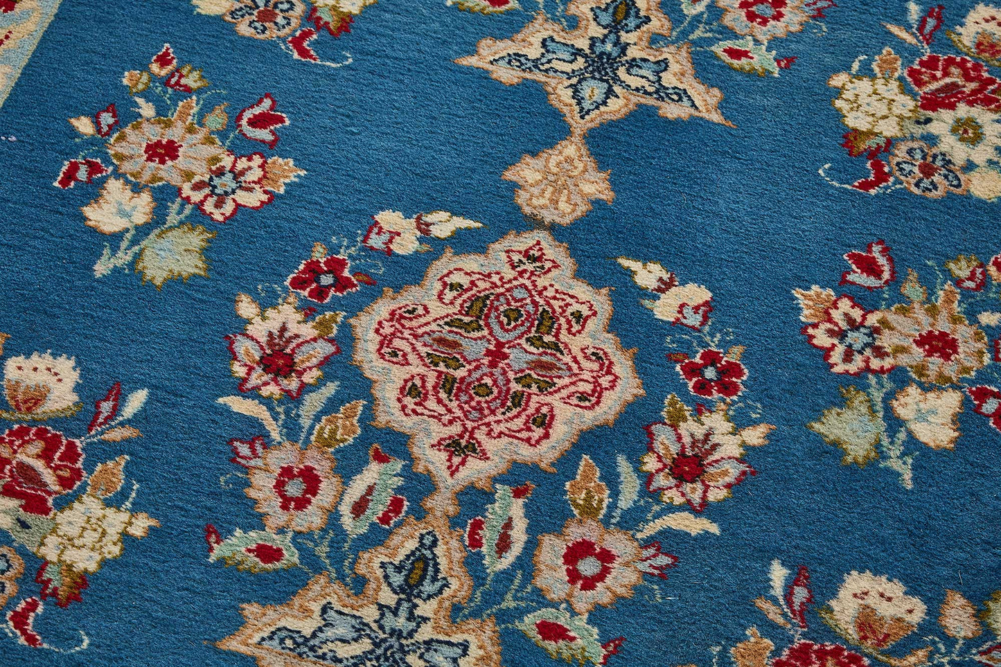 4x12 Blue Floral Medallion Oushak Rug - 51456