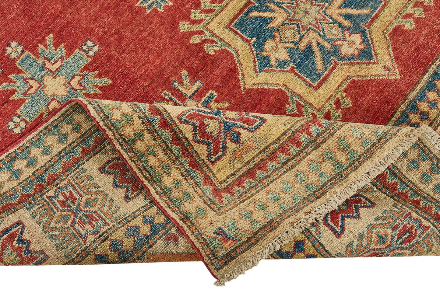 7x9 Beige Traditional Floral Medallion Oushak Rug - 51462
