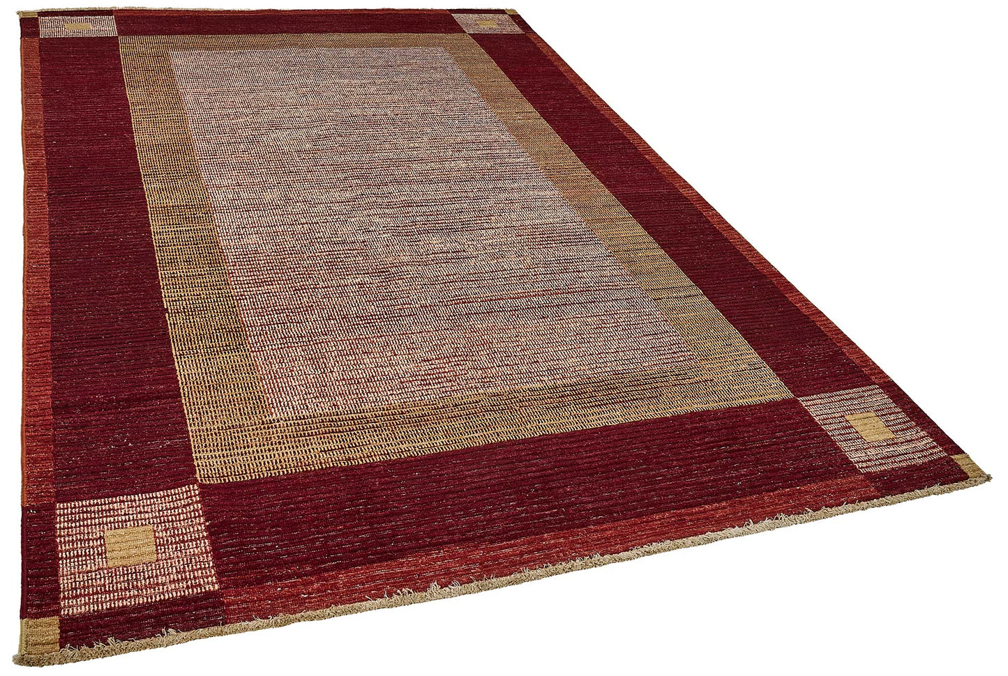 6x10 Red Turkish Contemporary Oushak Rug - 51471