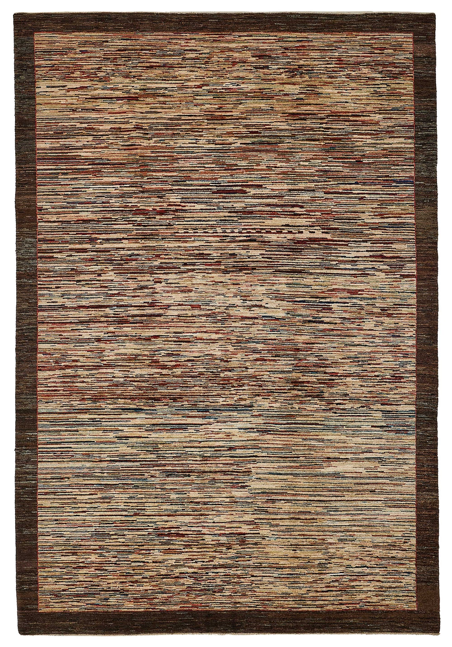 6x9 Brown Contemporary Solid Oushak Rug - 51473