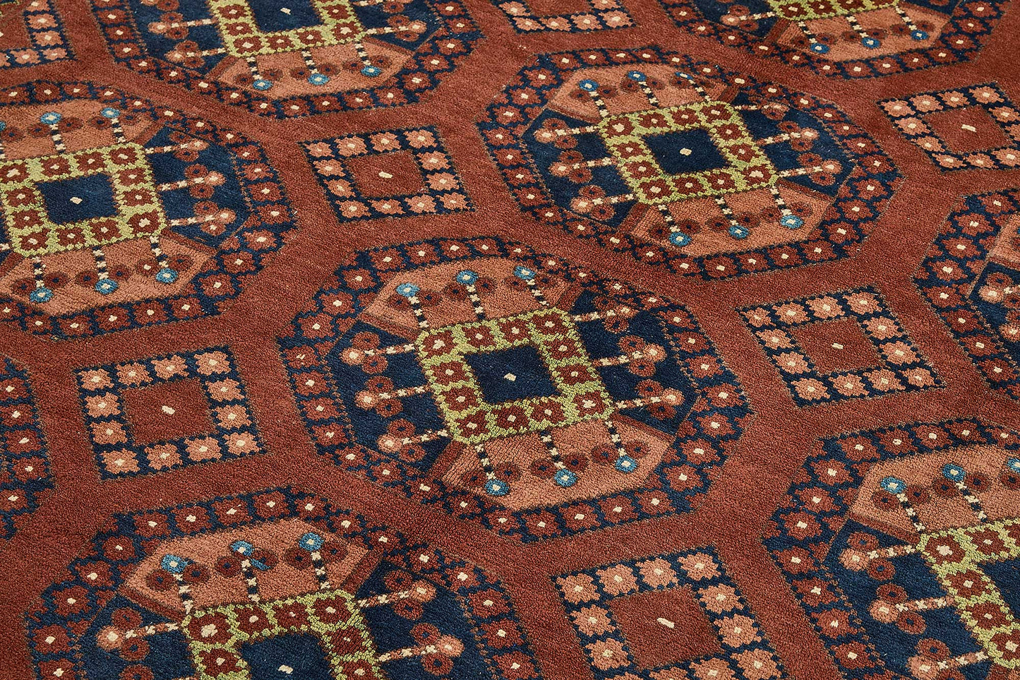 7x10 Red Tribal Geometric Oushak Rug - 51476