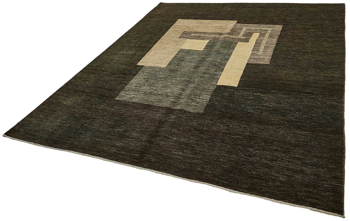 8x10 Brown Handmade Contemporary Oushak Rug - 51486