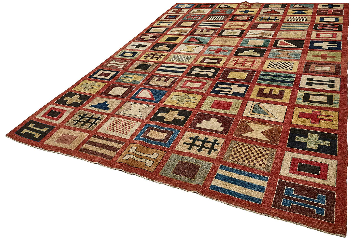 8x12 Red Traditional Geometric Oushak Rug - 51490